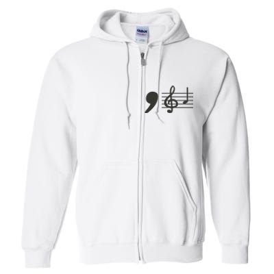 Comma La Music Notes Kamala Harris Music Teacher Elections Gift Full Zip Hoodie