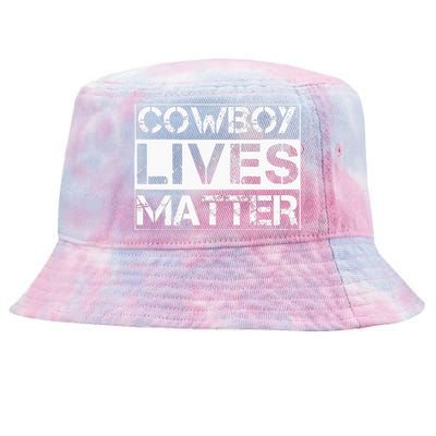 Cowboy Lives Matter Cowgirl Country Western Horse Tie-Dyed Bucket Hat