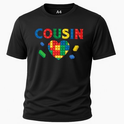 Cousin Lover Master Builder Building Blocks Family Matching Cooling Performance Crew T-Shirt