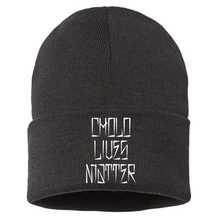 Cholo Lives Matter Latino Mexican Raza Chicano Oldies Chola Sustainable Knit Beanie