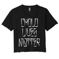 Cholo Lives Matter Latino Mexican Raza Chicano Oldies Chola Women's Crop Top Tee