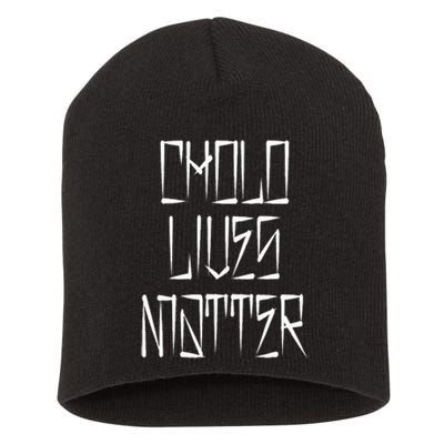 Cholo Lives Matter Latino Mexican Raza Chicano Oldies Chola Short Acrylic Beanie