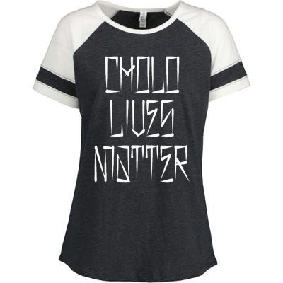 Cholo Lives Matter Latino Mexican Raza Chicano Oldies Chola Enza Ladies Jersey Colorblock Tee