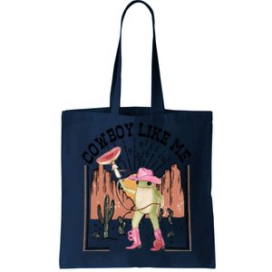 Cowboy Like Me Frog Funny Tote Bag