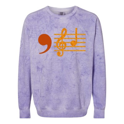 Comma La Music Notes Kamala Music Teacher Colorblast Crewneck Sweatshirt