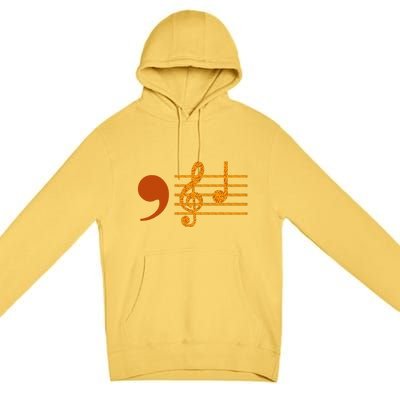 Comma La Music Notes Kamala Music Teacher Premium Pullover Hoodie