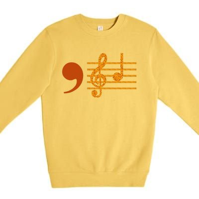 Comma La Music Notes Kamala Music Teacher Premium Crewneck Sweatshirt