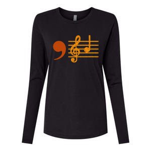 Comma La Music Notes Kamala Music Teacher Womens Cotton Relaxed Long Sleeve T-Shirt