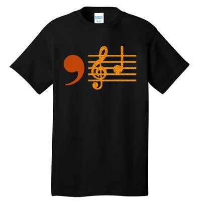 Comma La Music Notes Kamala Music Teacher Tall T-Shirt