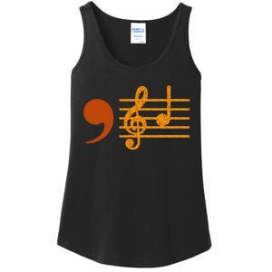 Comma La Music Notes Kamala Music Teacher Ladies Essential Tank