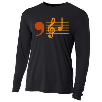 Comma La Music Notes Kamala Music Teacher Cooling Performance Long Sleeve Crew