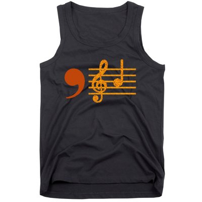 Comma La Music Notes Kamala Music Teacher Tank Top