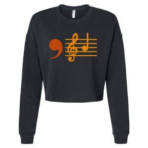 Comma La Music Notes Kamala Music Teacher Cropped Pullover Crew