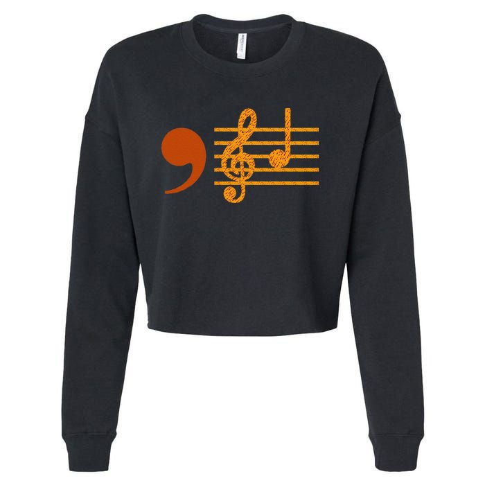 Comma La Music Notes Kamala Music Teacher Cropped Pullover Crew