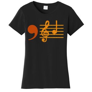 Comma La Music Notes Kamala Music Teacher Women's T-Shirt