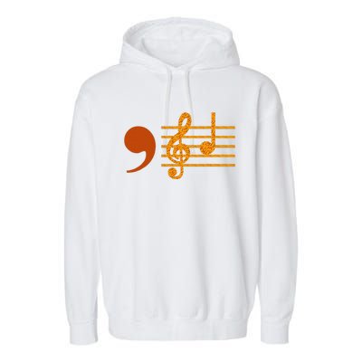 Comma La Music Notes Kamala Music Teacher Garment-Dyed Fleece Hoodie