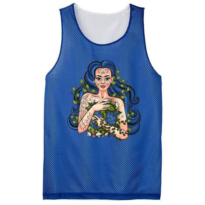 Cute Love Mother Earth Happy Earth Day Save Our Planet Cute Gift Mesh Reversible Basketball Jersey Tank