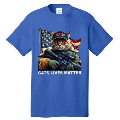 Cats Lives Matter Funny Trump 2024 Cat Maga Tall T-Shirt