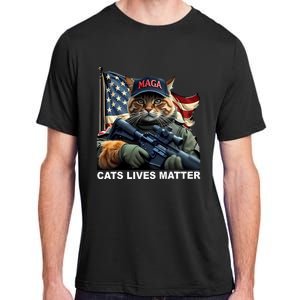 Cats Lives Matter Funny Trump 2024 Cat Maga Adult ChromaSoft Performance T-Shirt