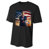 Cat Lives Matter Vote For Trump Usa Flag Funny Election Performance Sprint T-Shirt