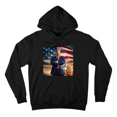 Cat Lives Matter Vote For Trump Usa Flag Funny Election Tall Hoodie