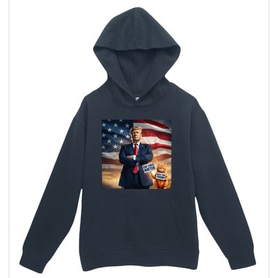 Cat Lives Matter Vote For Trump Usa Flag Funny Election Urban Pullover Hoodie