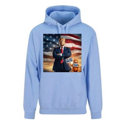 Cat Lives Matter Vote For Trump Usa Flag Funny Election Unisex Surf Hoodie