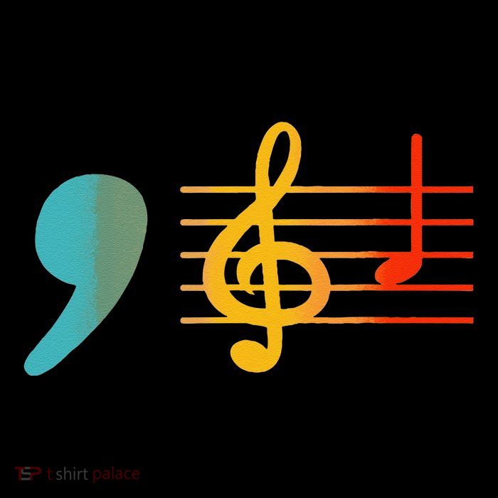 Comma La Music Notes Kamala Harris Music Teacher Elections Gift Tall T-Shirt