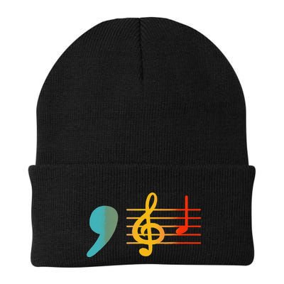 Comma La Music Notes Kamala Harris Music Teacher Elections Gift Beanie