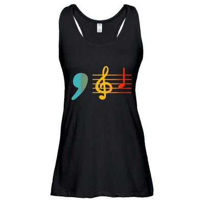 Comma La Music Notes Kamala Harris Music Teacher Elections Gift Ladies Essential Flowy Tank