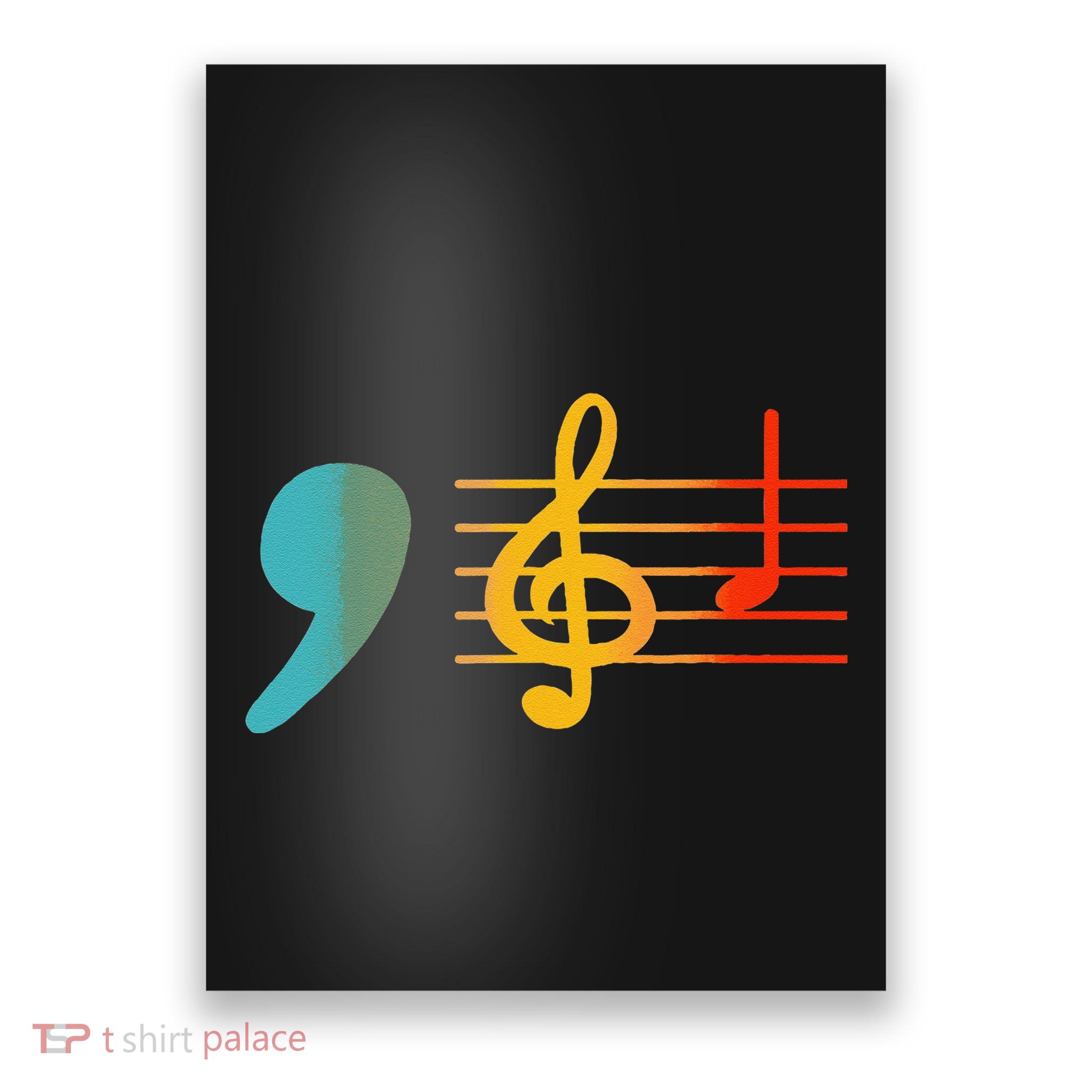 Comma La Music Notes Kamala Harris Music Teacher Elections Gift Poster