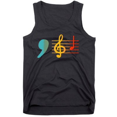 Comma La Music Notes Kamala Harris Music Teacher Elections Gift Tank Top