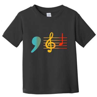 Comma La Music Notes Kamala Harris Music Teacher Elections Gift Toddler T-Shirt