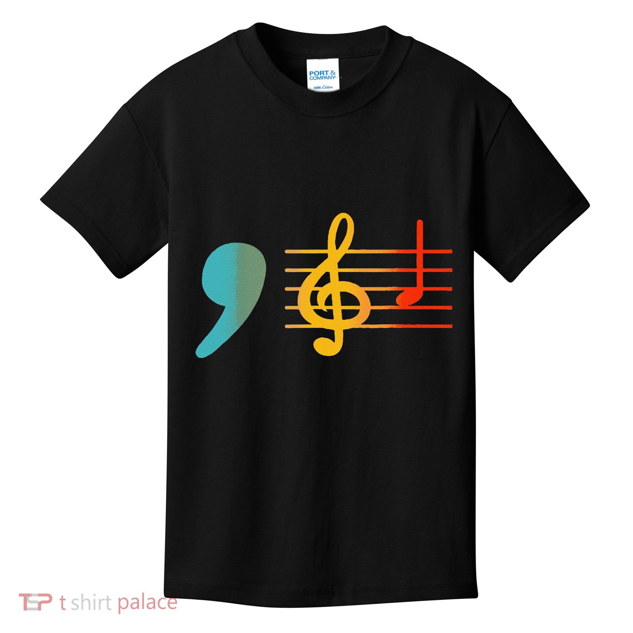 Comma La Music Notes Kamala Harris Music Teacher Elections Gift Kids T-Shirt