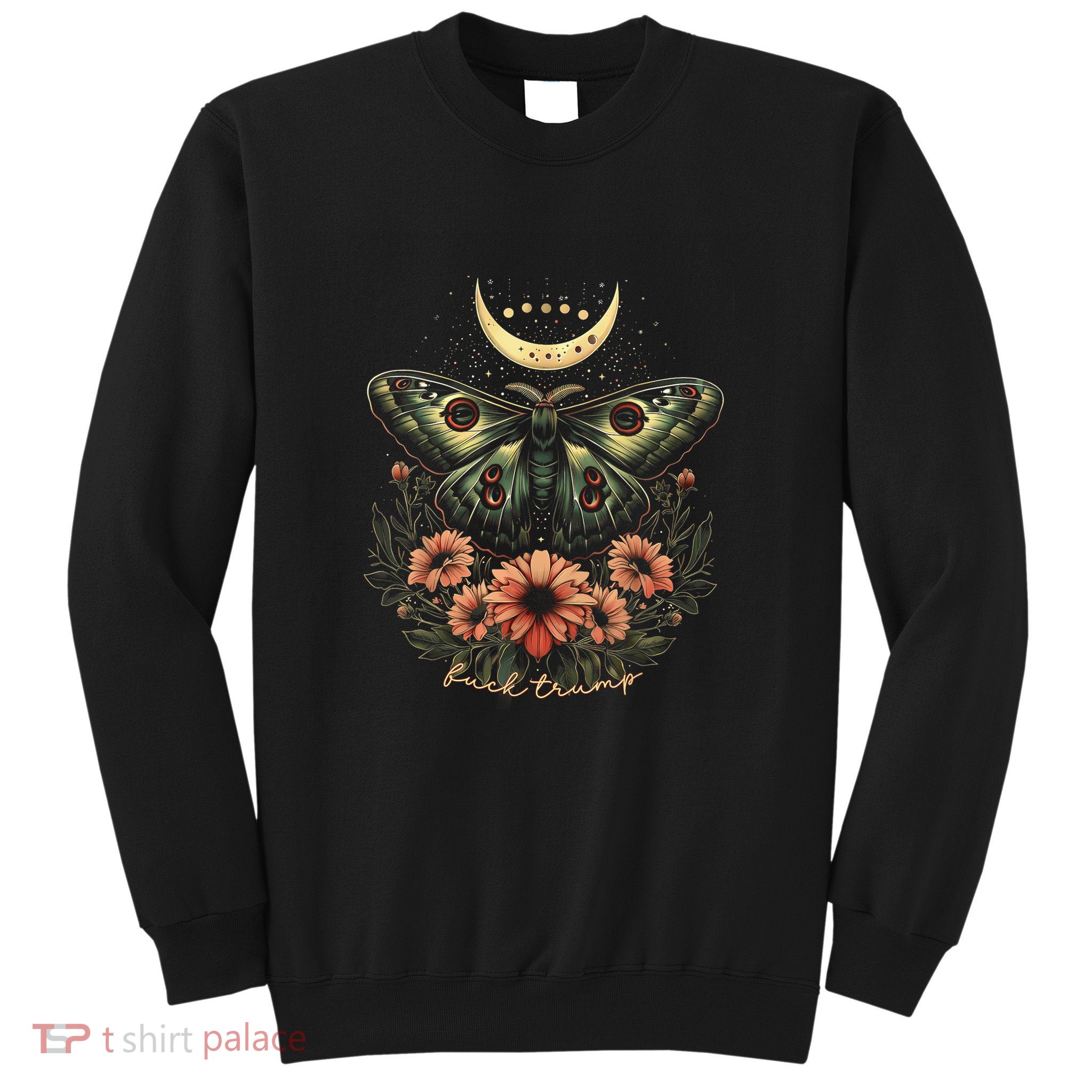 Celestial Luna Moth Subtle Anti Trump Sweatshirt