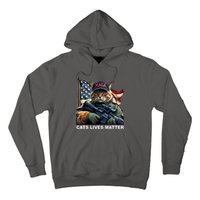 Cats Lives Matter Funny Trump 2024 Cat Maga Hoodie