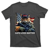 Cats Lives Matter Funny Trump 2024 Cat Maga T-Shirt