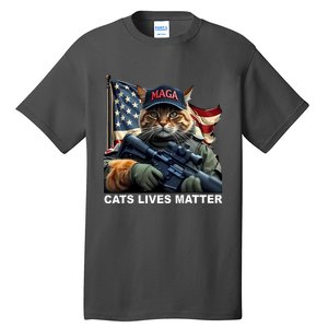 Cats Lives Matter Funny Trump 2024 Cat Maga Tall T-Shirt