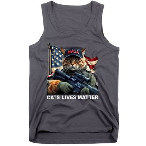 Cats Lives Matter Funny Trump 2024 Cat Maga Tank Top