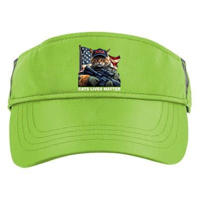 Cats Lives Matter Funny Trump 2024 Cat Maga Adult Drive Performance Visor