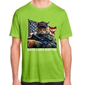 Cats Lives Matter Funny Trump 2024 Cat Maga Adult ChromaSoft Performance T-Shirt