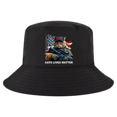 Cats Lives Matter Funny Trump 2024 Cat Maga Cool Comfort Performance Bucket Hat