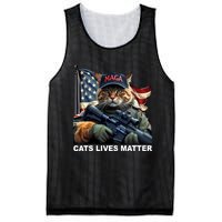 Cats Lives Matter Funny Trump 2024 Cat Maga Mesh Reversible Basketball Jersey Tank