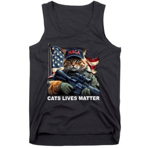 Cats Lives Matter Funny Trump 2024 Cat Maga Tank Top