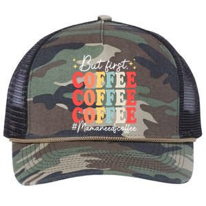 Coffee Lover Mama Needs Coffee Funny Mother's Day Grandma Funny Gift Retro Rope Trucker Hat Cap