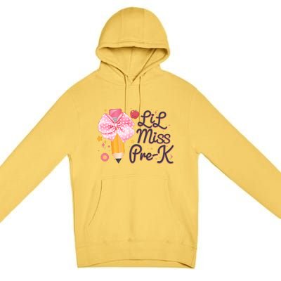 Cute Lil Miss Pre K Pre School New School Year Premium Pullover Hoodie