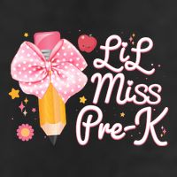 Cute Lil Miss Pre K Pre School New School Year 7 Panel Mesh Trucker Snapback Hat