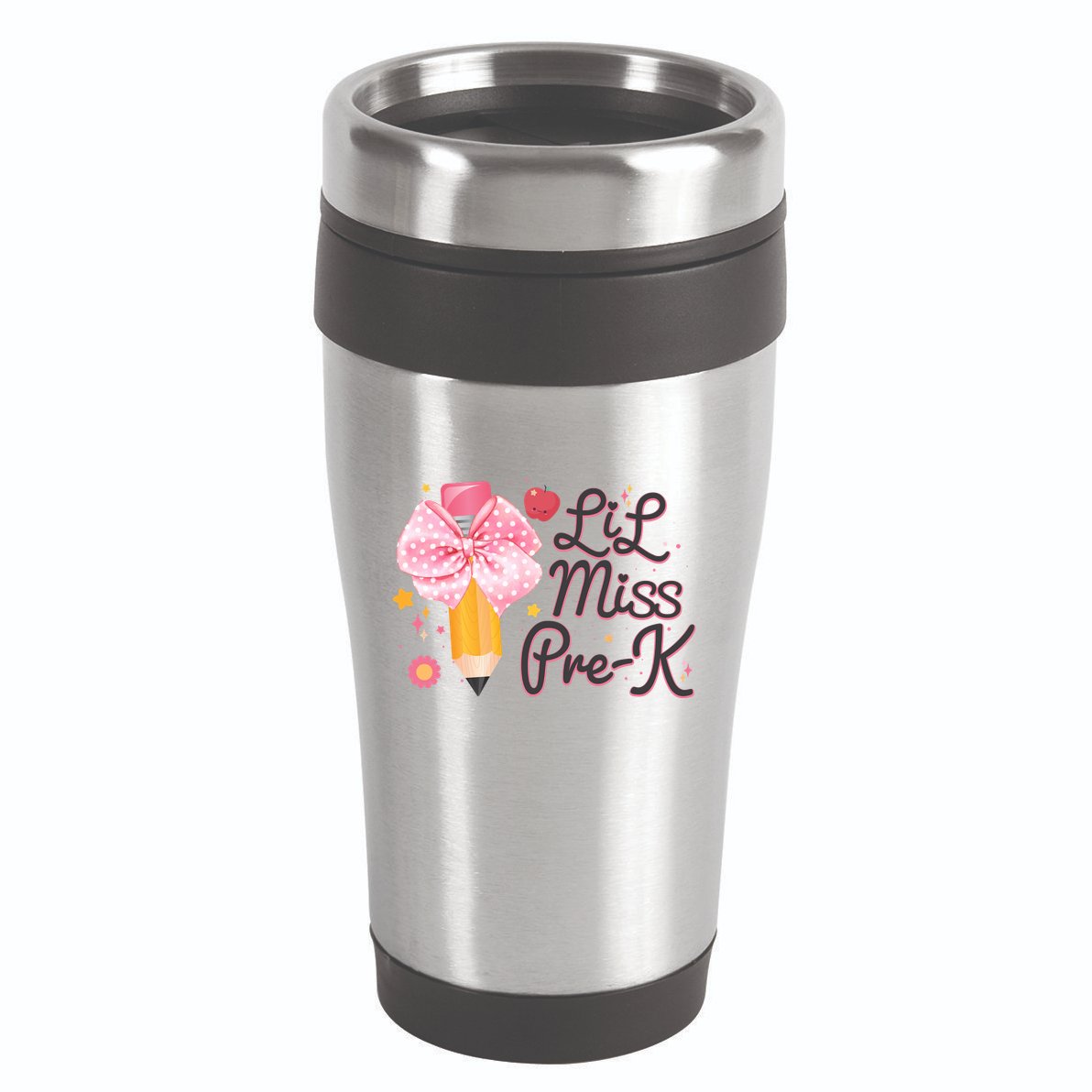 Cute Lil Miss Pre K Pre School New School Year 16oz Travel Tumbler