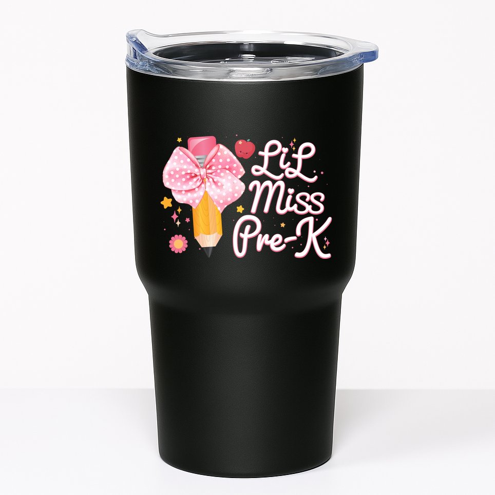 Cute Lil Miss Pre K Pre School New School Year Tumbler