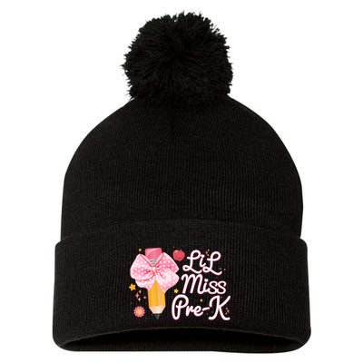 Cute Lil Miss Pre K Pre School New School Year Pom Pom 12in Knit Beanie
